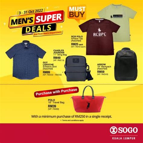 3 31 Oct 2022 SOGO Mens Super Deals Promotion EverydayOnSales