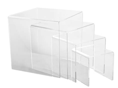 Buy Set Of 4 Large Acrylic Risers 14 Thick Heavy Duty Display