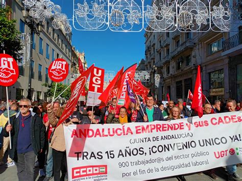 Ugt Y Ccoo Se Manifiestan Por La Firma Del Convenio De AndalucÍa