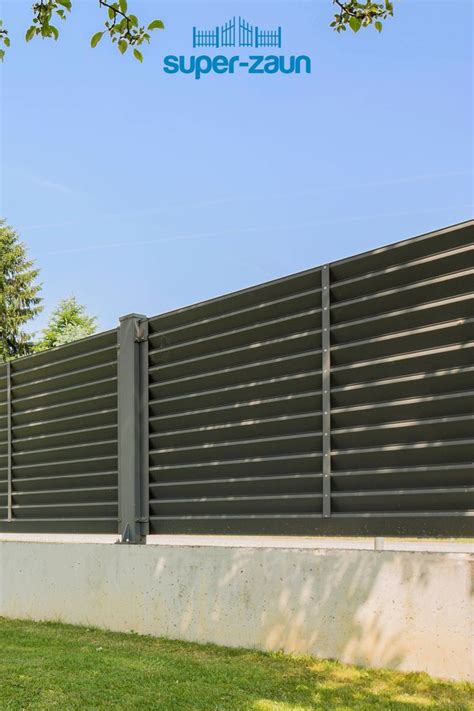 Gartenzaun Aus Aluminium Sichtschutzzaun Zaun Idee Aluminiumzaun