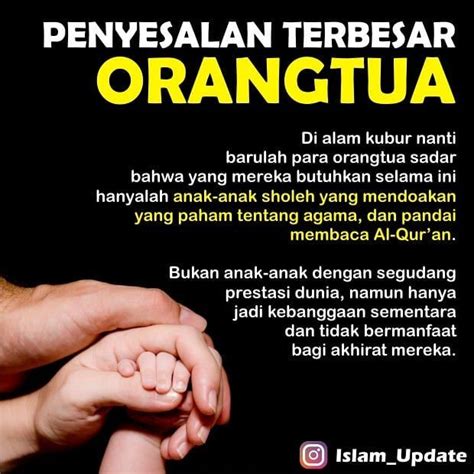 An Advertisement With The Words Penyesalan Terbear Orangua