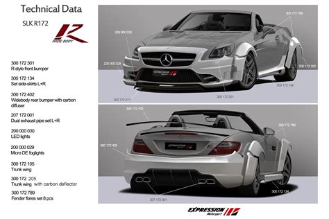 ModeloDrive FRP BLK Series Wide Body Kit Mercedes Benz SLK R171 2005