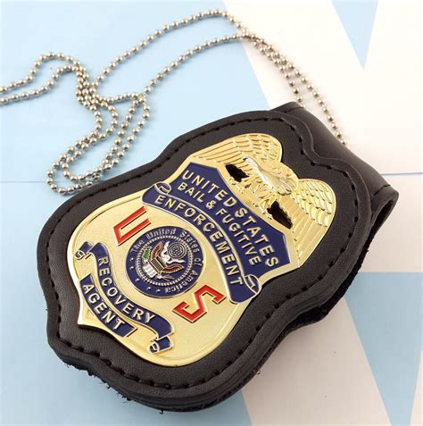 Bail & Fugitive Enforcement Recovery Agent Metal Badge 2 3/4 Inch