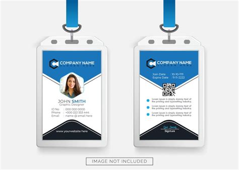 Premium Vector Employee Id Card Design Id Cards Design Template