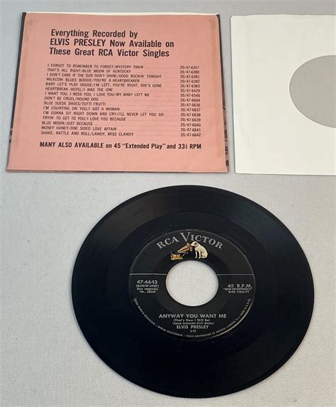 Lot Vintage Elvis Presley Love Me Tender Any Way You Want Me