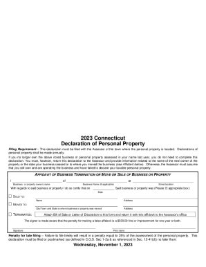 Fillable Online CONFIDENTIAL PERSONAL PROPERTY DECLARATION Fax