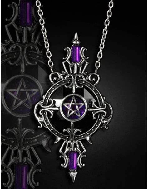 Gothic and Steampunk accessories - Gothic Necklace with Pentagram ...