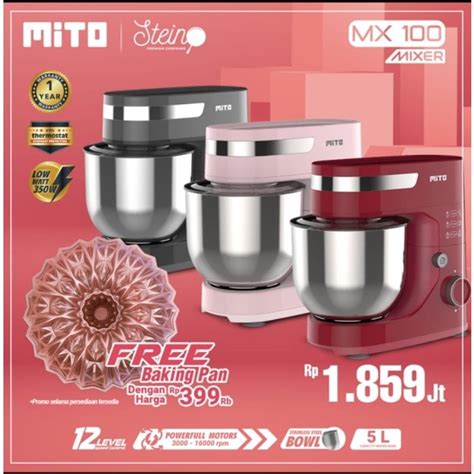 Jual Mixer Mito Mitochiba Stand Mixer Mx Liter Elektrik Garansi