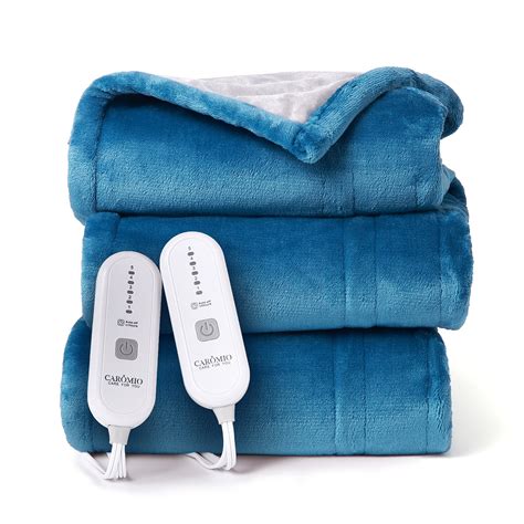 Caromio Heated Blanket Electric Throw King Size With Dual Control