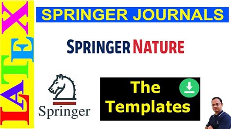 Preparing A Manuscript Using Springer Nature Journal Latex Templates