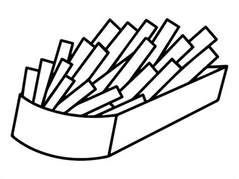 Premium Vector Food Outline French Fries Or Past Food Line Art