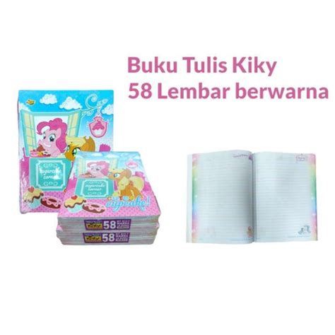 Jual Buku Tulis Berwarna Kiky 58 Lembar Kwarto Random Cover Pak Di