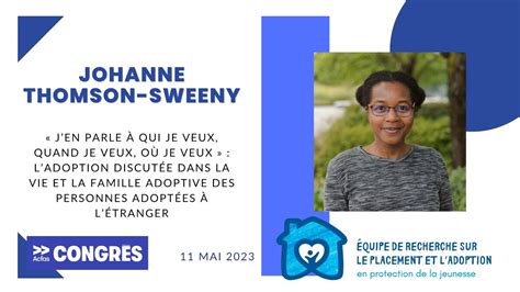 Conférencière Johanne Thomson Sweeny YouTube