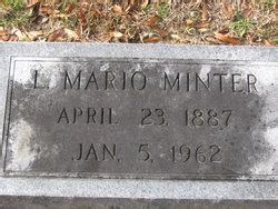 Lucius Mario Minter 1887 1962 Mémorial Find a Grave