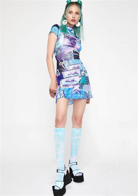 New Vaporwave Mesh Dress On Mercari Vaporwave Fashion Vaporwave