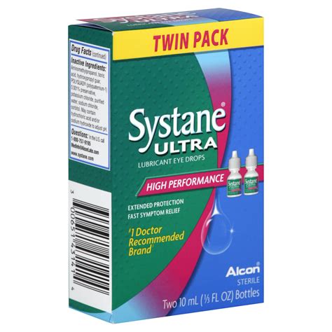 Systane Ultra Eye Drops Lubricant High Performance Twin Pack 2 0