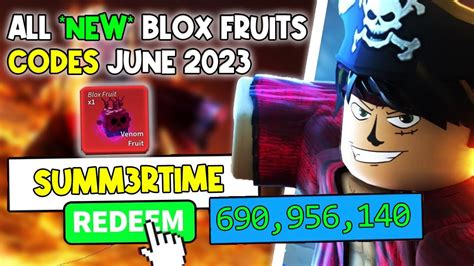 All New Codes In Blox Fruits June Roblox Youtube