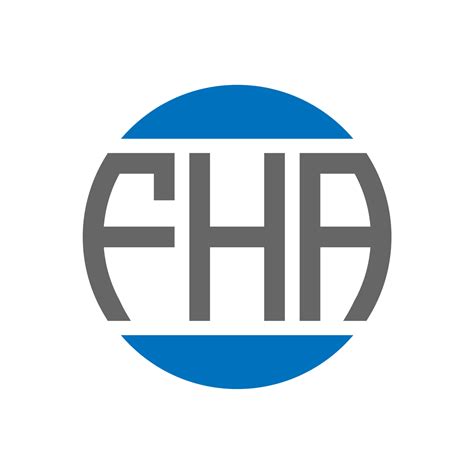 Dise O Del Logotipo De La Letra Fha Sobre Fondo Blanco Concepto De