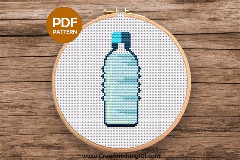 Cold Water Bottle Cross Stitch Design | Cross Stitch Patterns