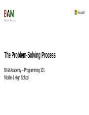 2. Lesson 1 - Exploring Problem Solving.pptx - The Problem-Solving ... 