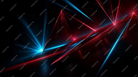 Premium Photo | Red and blue lights on a black background