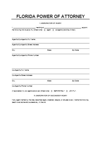 Free Florida Power Of Attorney Forms Pdf Cocosign