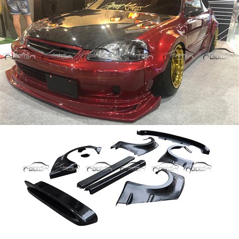 Car Wide Body Kits Front Rear Bumper Lip Side Fenders Off