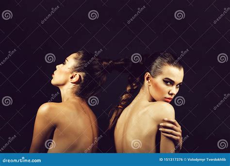Naked Lesbian Models With Braided Hair Stock Photo Image Of Pretty Hairstyle
