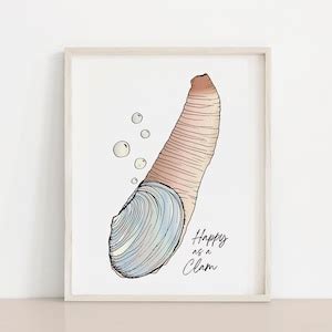 Geoduck Phallic Clam Art Print Etsy