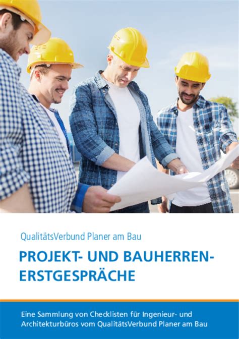 Checklisten F R Projekt Und Bauherren Erstgespr Che Planer Am Bau