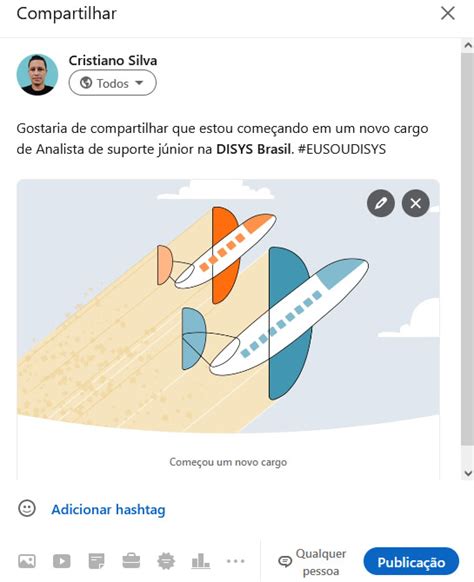Como Compartilhar Publicação de Novo Cargo no LinkedIn Blog e Canal