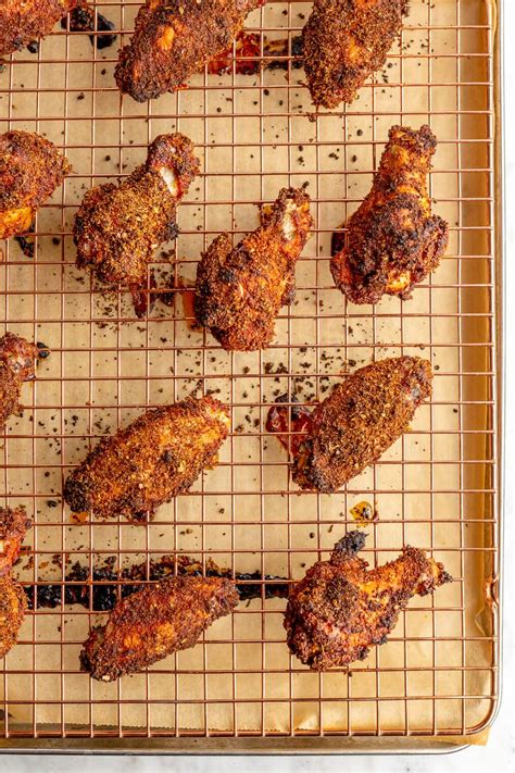 Easy Dry Rub Chicken Wings Crispy And Delicious Fed And Fit