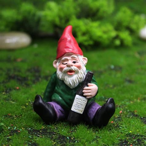 Resin Naughty Garden Gnome Statue Garden Decoration The Great Big Store