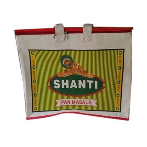 Pan Masala Canvas Bags For Shopping Packaging Pattern Printed At