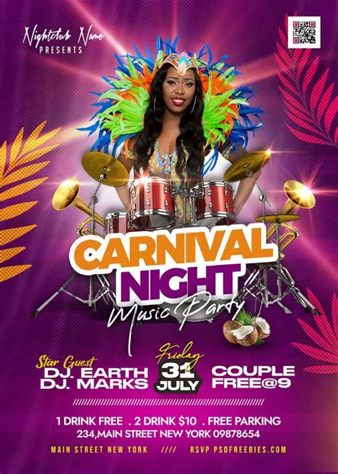 Carnival Event Party Flyer PSD Template | PSDFreebies.com