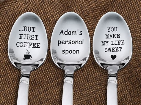 Custom Tea Spoon Personalized Spoon Engraved Tea Spoon Etsy