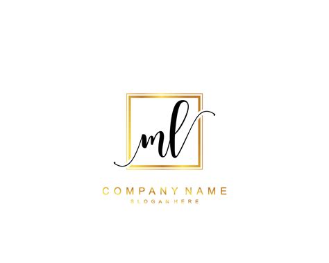 Initial Ml Beauty Monogram And Elegant Logo Design Handwriting Logo Of