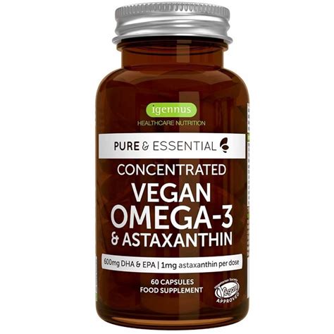 Jual Vegan Omega 3 Algae Oil With Astaxanthin 1340 Mg 60 Capsules