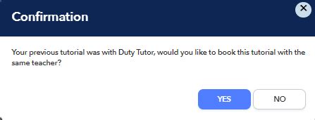 Can I choose my tutor? 