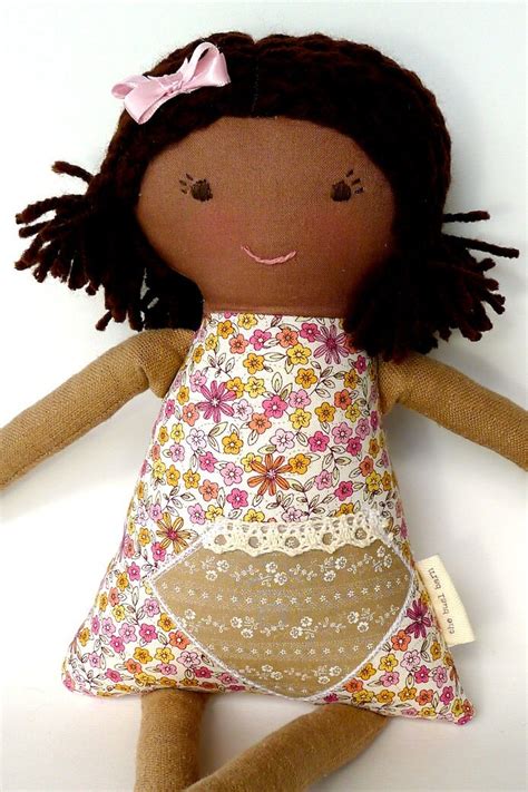 Handmade Rag Waldorf Doll African American Brown Skin Cloth Etsy