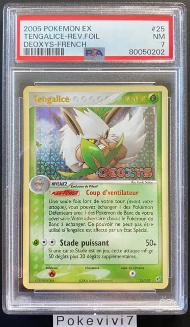 CARTE POKEMON TENGALICE 25 107 Holo REVERSE Bloc EX Deoxys PSA 7 FR EUR