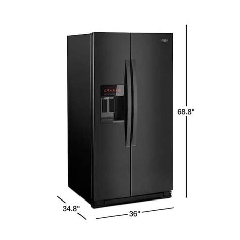 Whirlpool Side By Side Refrigerator In Fingerprint, 59% OFF