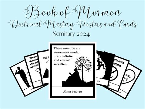 Lds Seminary Book Of Mormon Doctrinal Mastery Posters And Cards Book Of