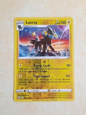 Luxray Brilliant Stars Reverse Holo Rare Pok Mon Card Ebay