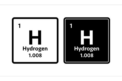 Hydrogen Symbol. Chemical Element Graphic by DG-Studio · Creative Fabrica