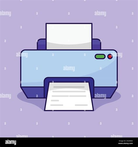 Flat Printer Icon Vector Illustration Office Printer Icon Stock Vector