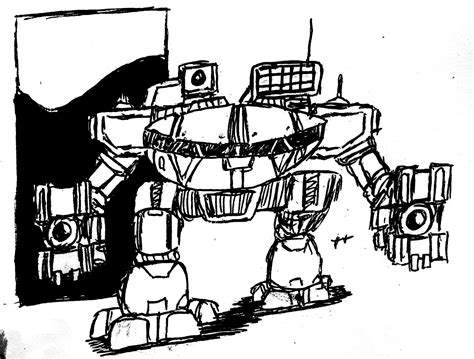 King Crab Mech sketch by me : r/battletech