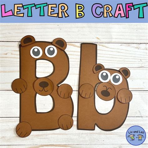 Letter B Alphabet Craft Alphabet Phonics Craft Bear Craft - Etsy