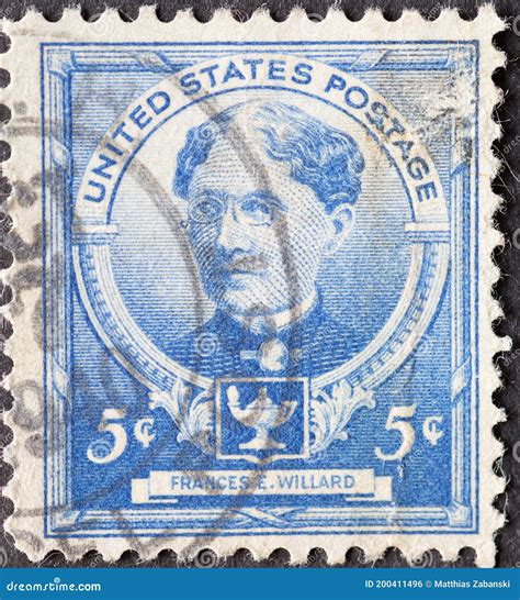 Usa Circa A Postage Stamp Printed In The Us Showing A Portrait