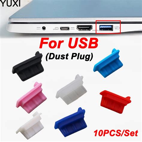 Yuxi 10pc Usb Dust Plug Charger Port Cover Cap Usb Hole Plug Usb Master